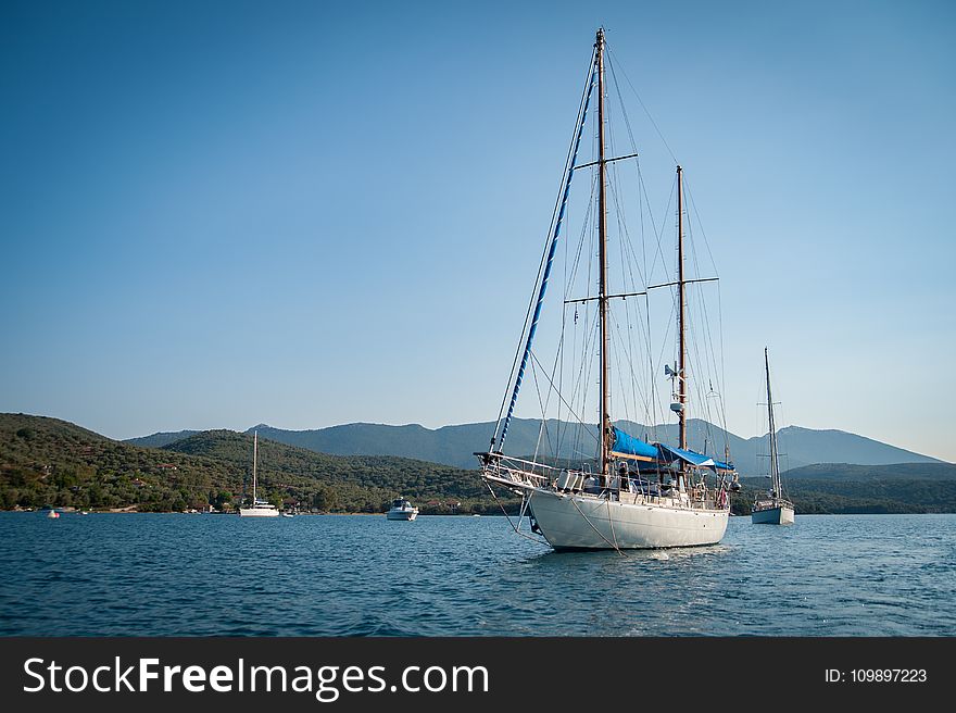 Blue, Sky, Boat