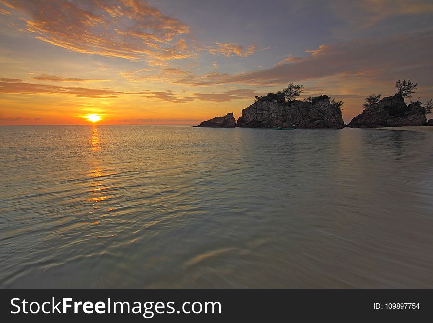 Calm, Cliffs, Clouds