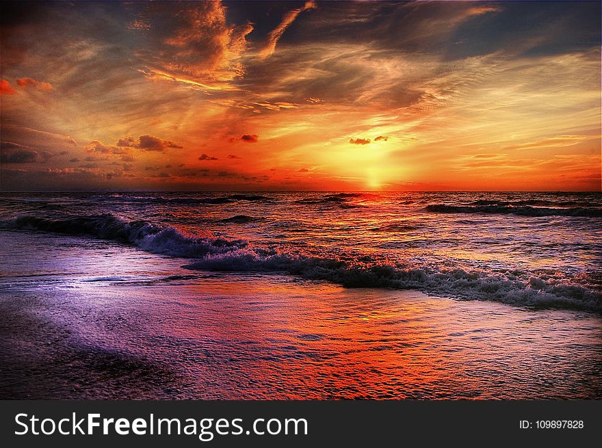 Afterglow, Beach, Beautiful