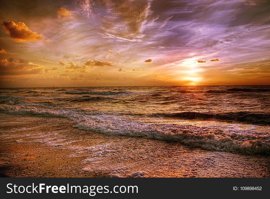 Beach, Clouds, Form