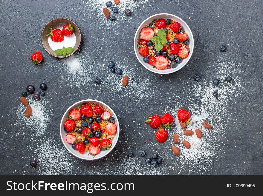 Berries, Blueberries, Bowls