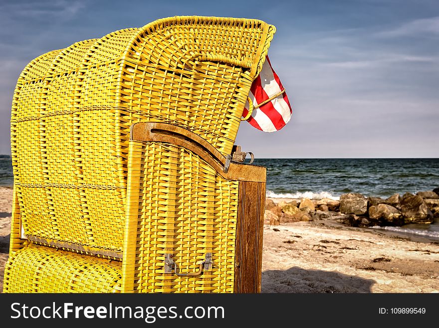 Bank, Beach, Chair