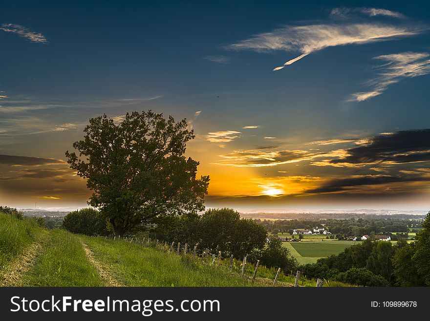 Clouds, Countryside, Dawn