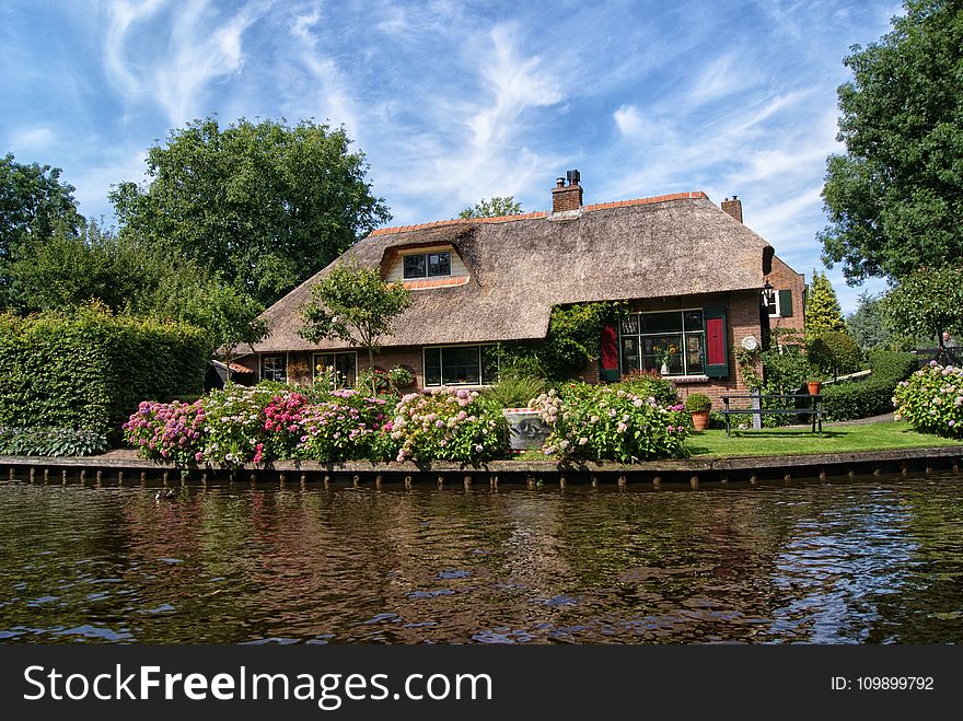 Architecture, Bungalow, Canal