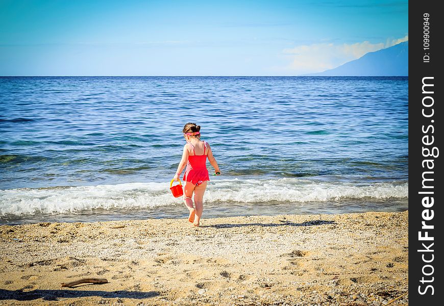 Beach, Child, Cute