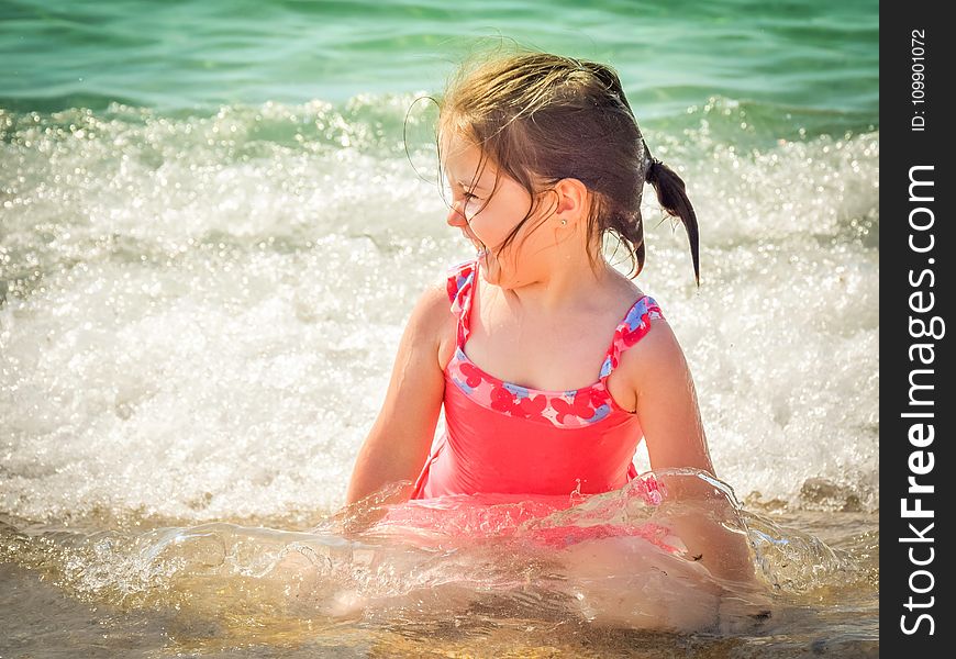 Beach, Child, Enjoyment