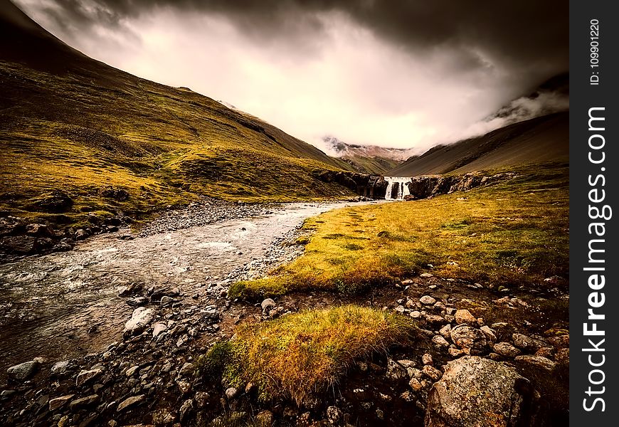 Clouds, Countryside, Dark