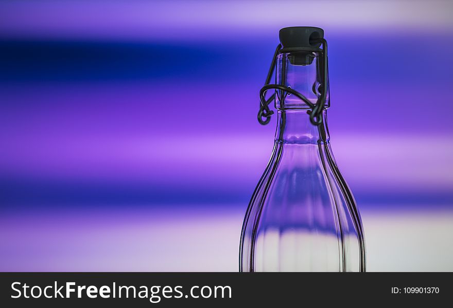 Blue, Bottle, Close-up