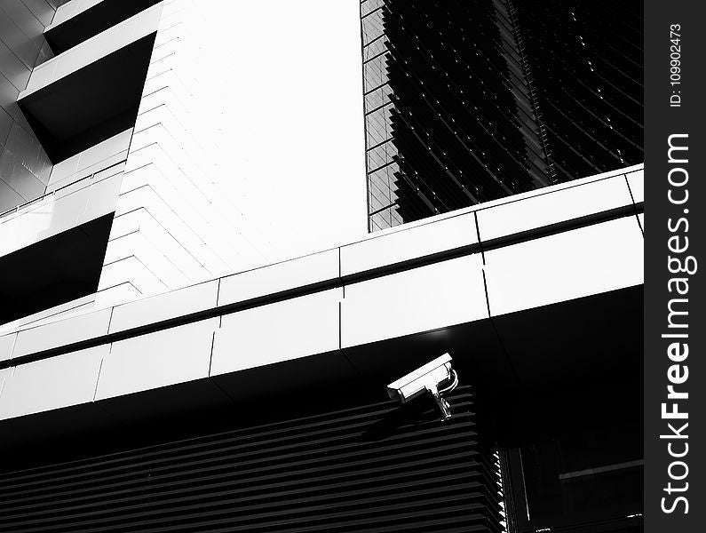 Black-and-white, Building, Camera