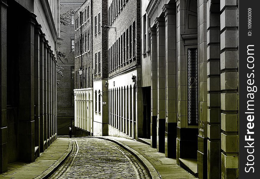 Alley, Architecture, Building