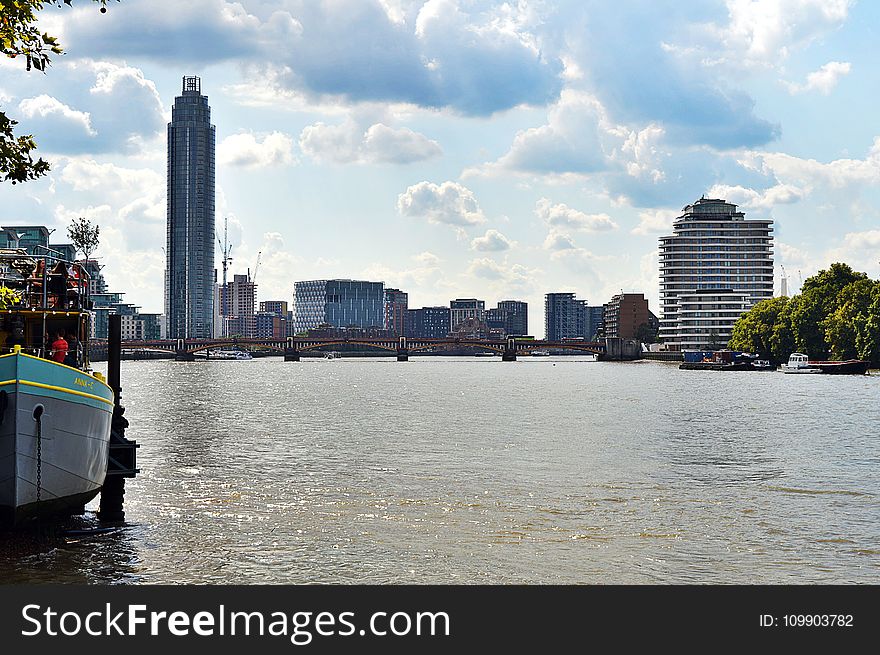 Architecture, Boats, Trees