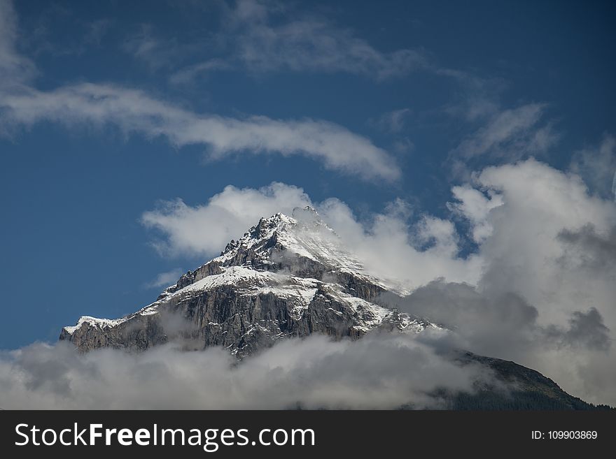 Low Angle Photography of Mount Everest Under Blue Sky