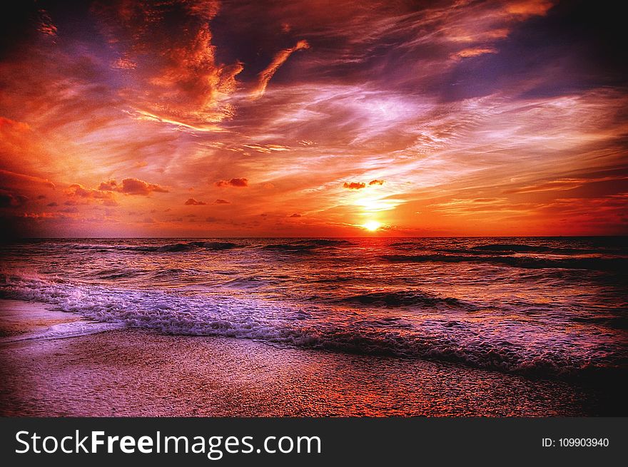 Afterglow, Beach, By