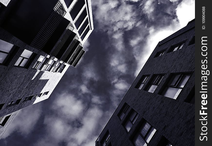 Architecture, Balconies, Black