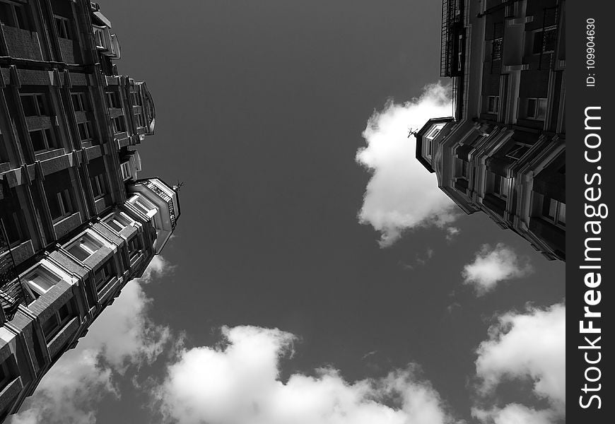 Apartments, Architecture, Black-and-white