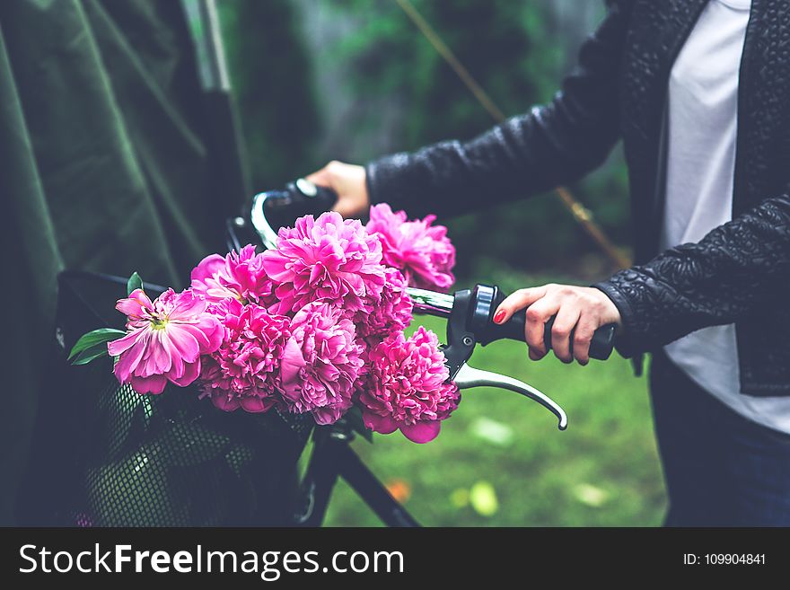 Bike with flower basket