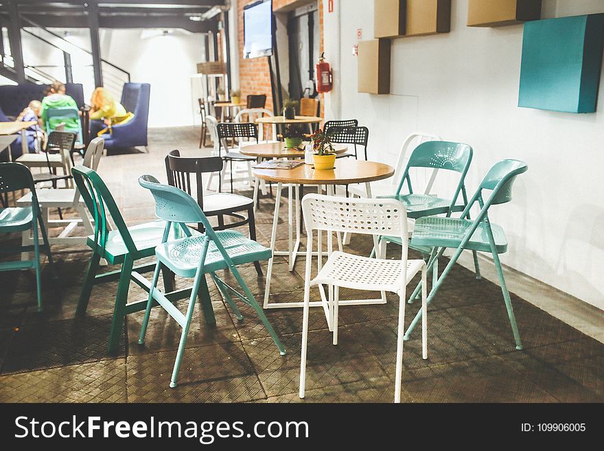 Vintage interior of restaurant