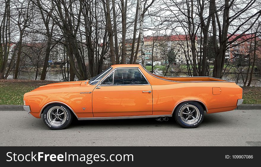 Orange Chevrolet El Camino