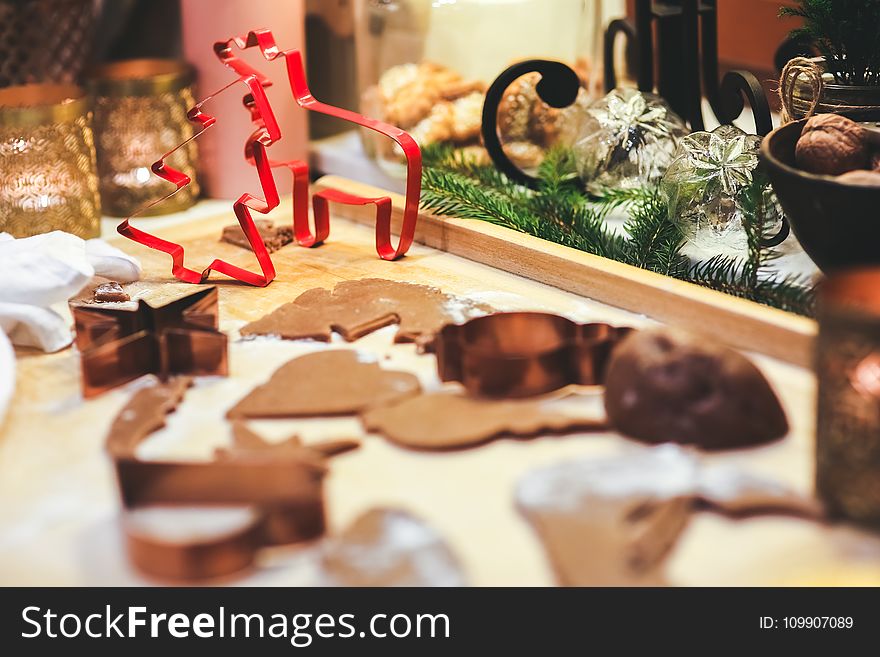 Making Gingerbread Cookies. Christmas Cookie Cutters.