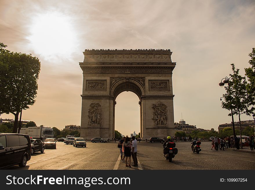 Arc De Triomphe In Paris, France