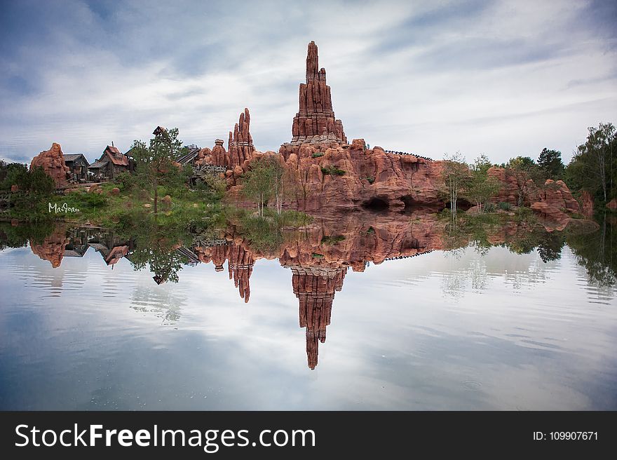 Architecture, Daylight, Lake