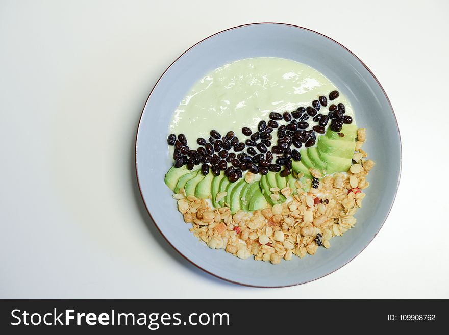 Appetizer Served On Round Ceramic Plate