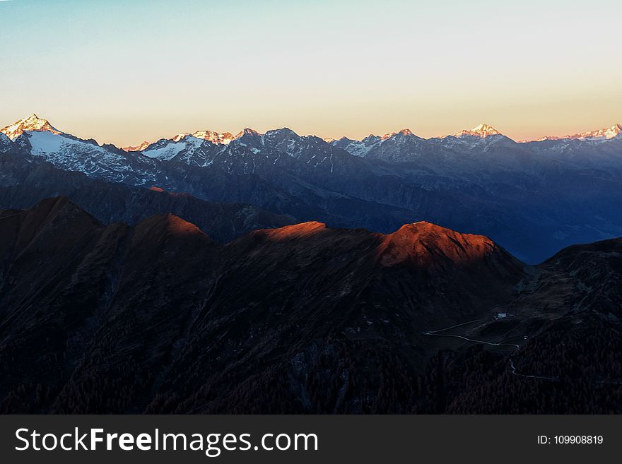 Aerial Photography Of Mountains