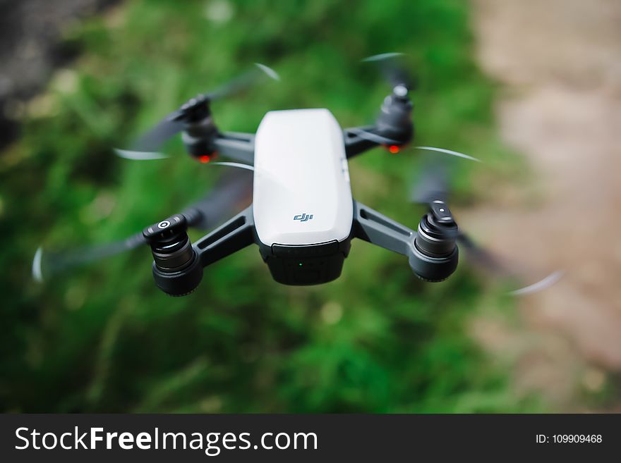 Black And White Quadcopter Drone