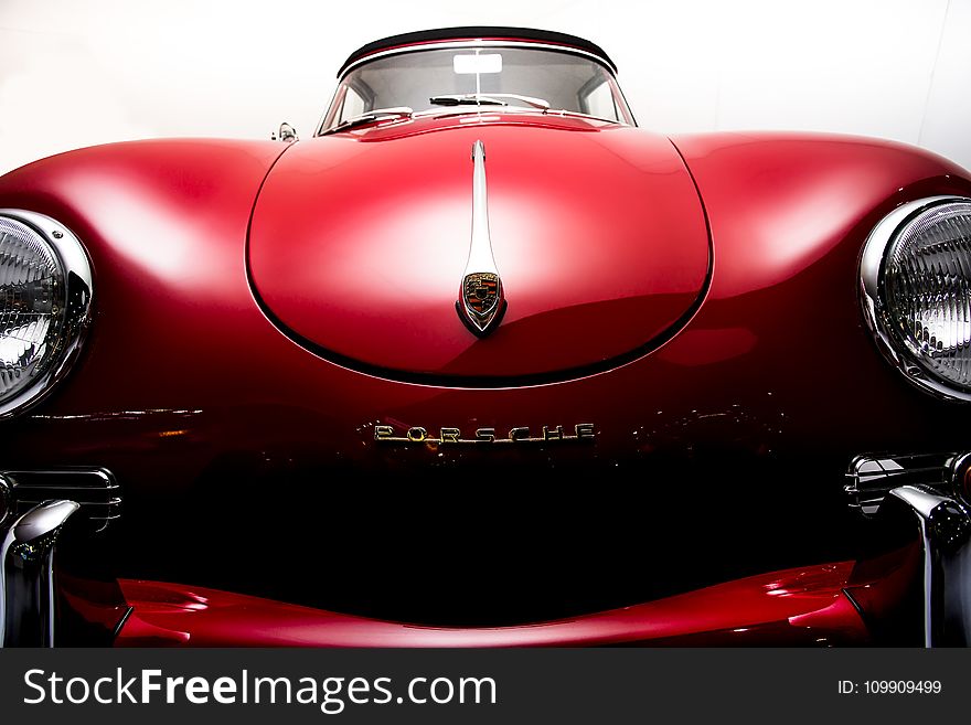 Classic Red Porsche Car