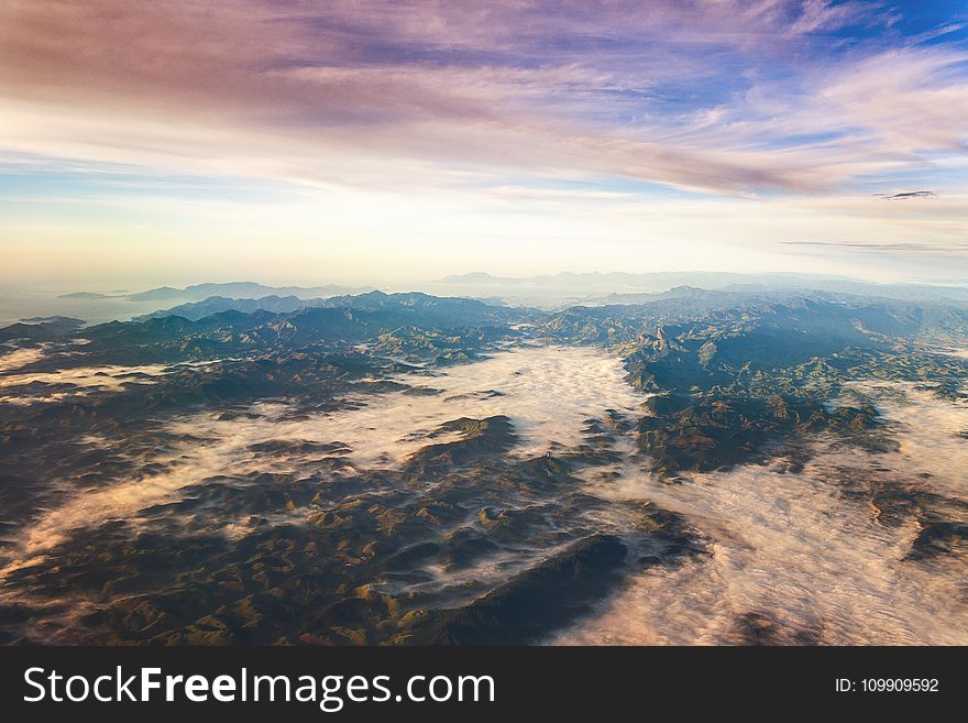 Aerial Photography Of Mountains