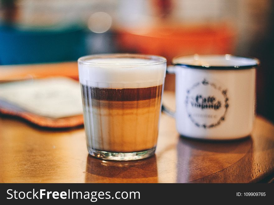 Selective Focus Photography of Cappuccino Coffee