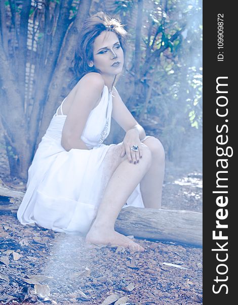 Female Wearing White Dress Photography