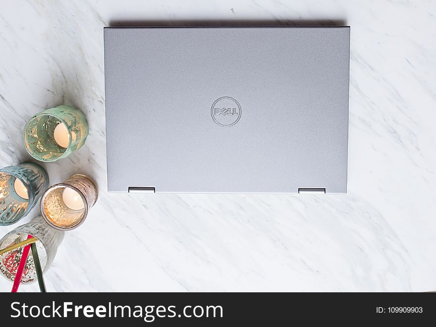 Close-up Photo of Gray Dell Laptop