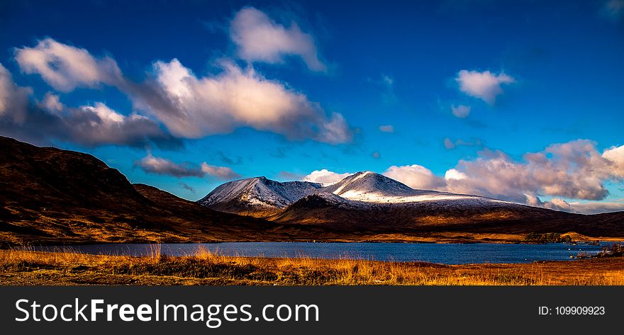 Person Showing Mountain Landscape