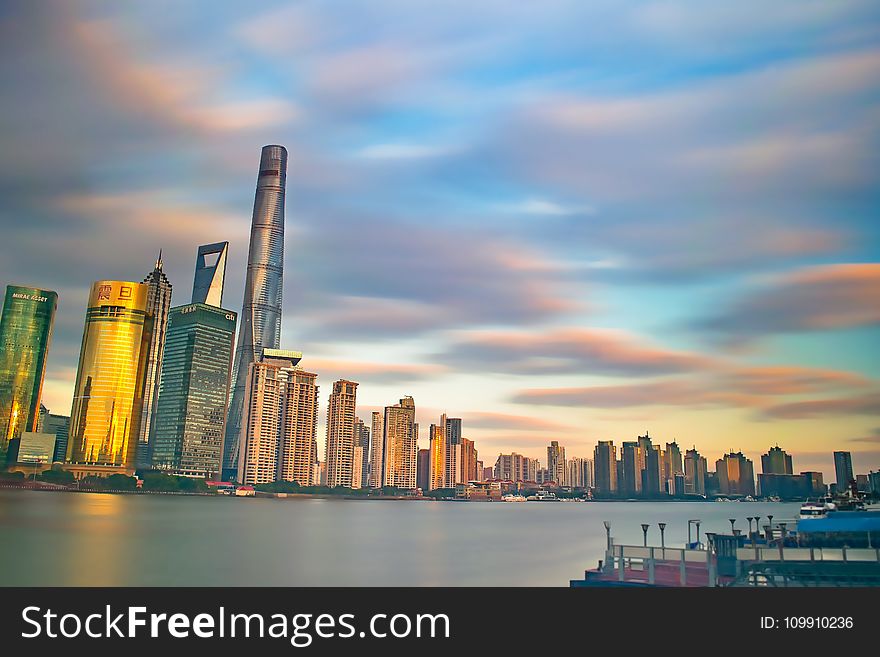 Highrise Buildings Near Body of Water