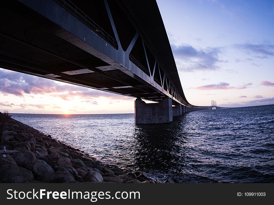 Black Bridge during Sunset