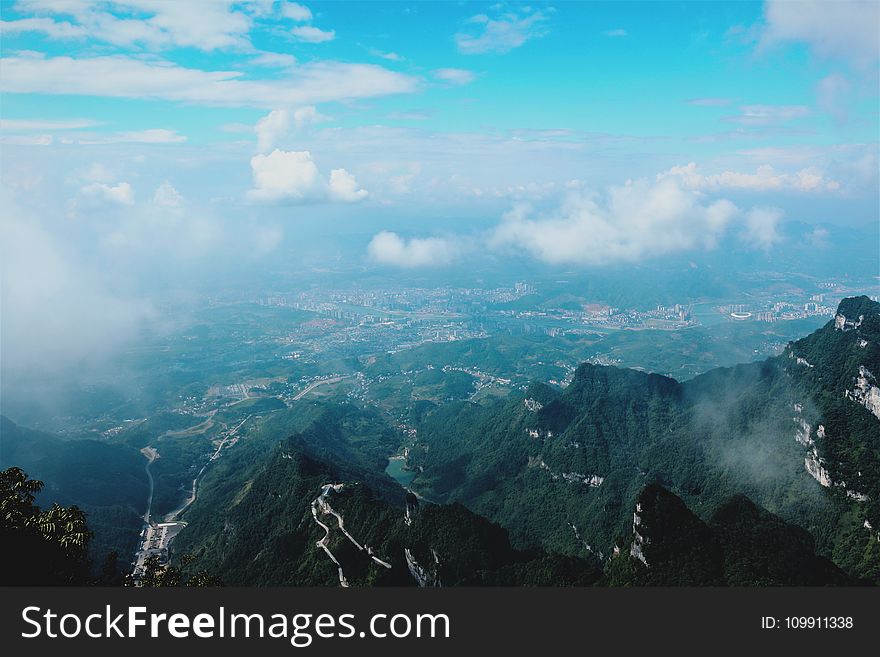 Aerial Photography Of Mountain