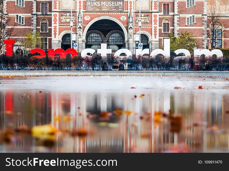 I Amsterdam Freestanding Letter In Front Of Ruks Museum