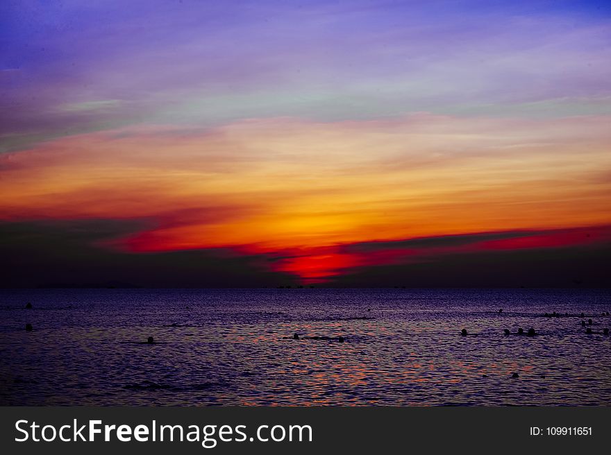 Body of Water during Sunset