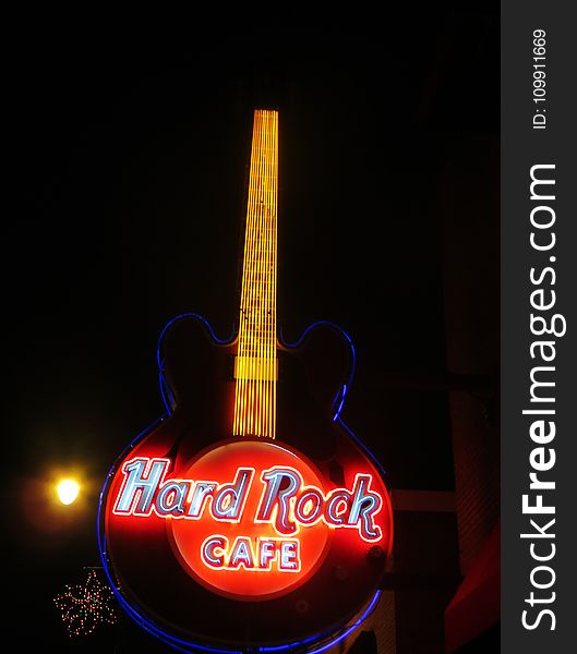 Hard Rock Cafe Led Guitar Signage