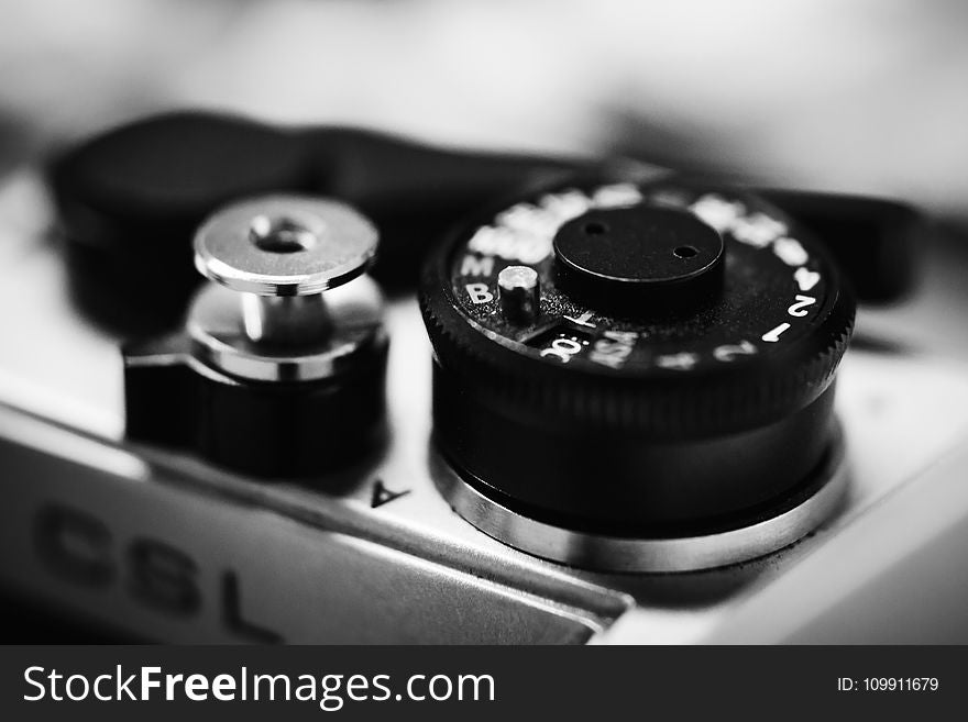 Greyscale Photography Of Camera