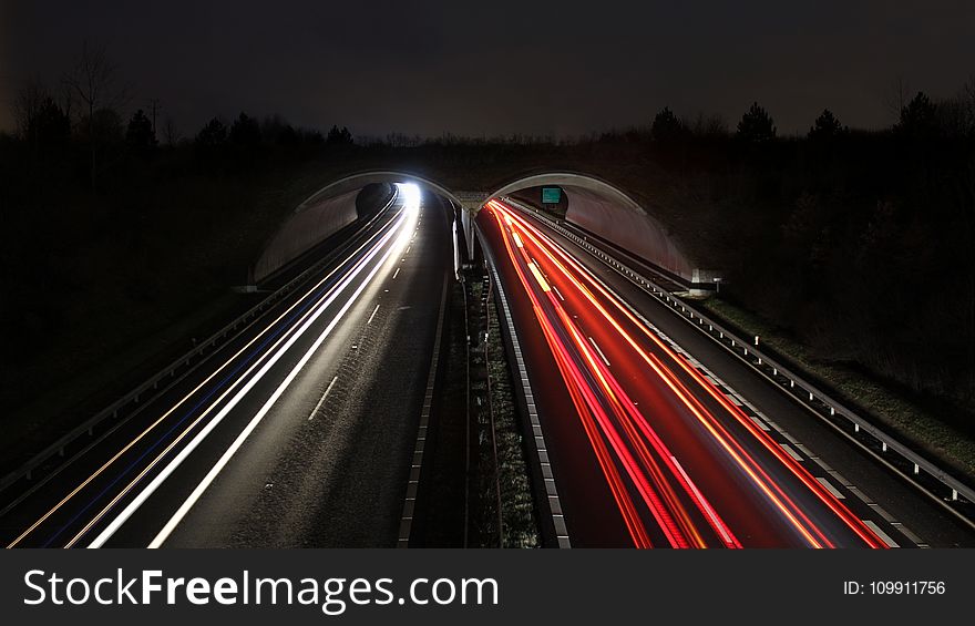 Timelapse Photograph of Highway
