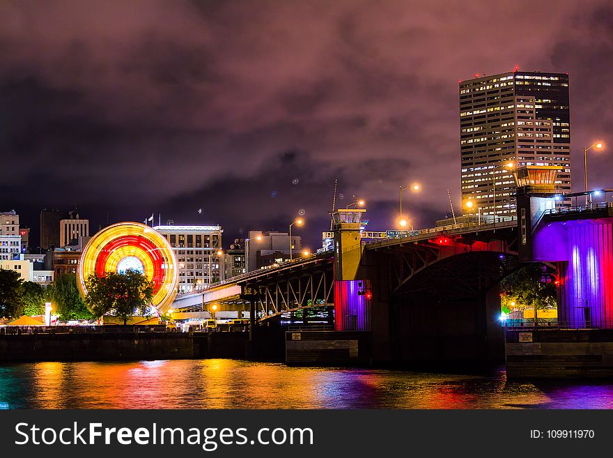 Illuminated Buildings at Night