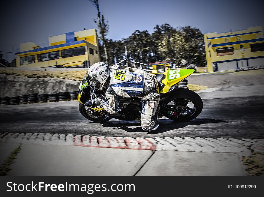 Man Riding Sports Bike