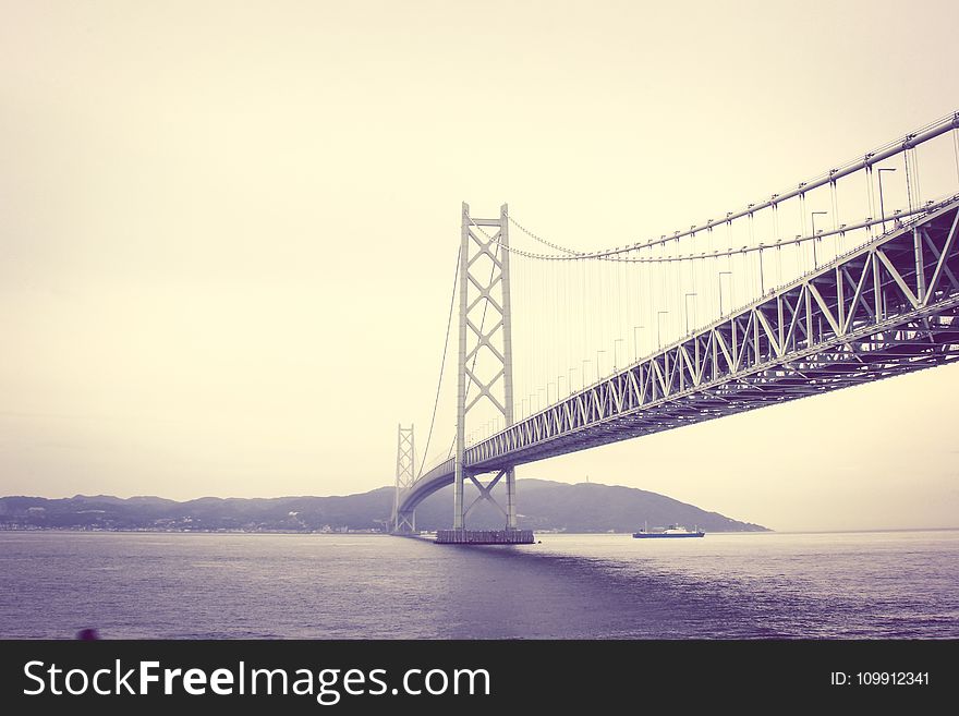 Monochrome Photography of Bridge