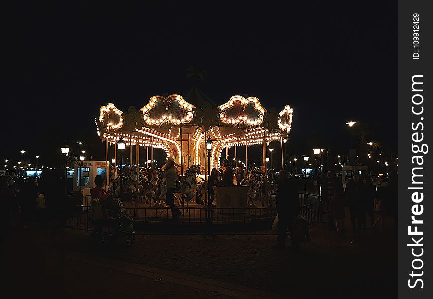 Photo of Carnival Horse Carousel at Night