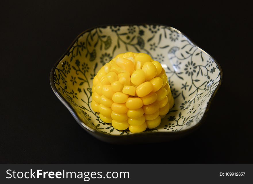 Cooked Corn On Bowl