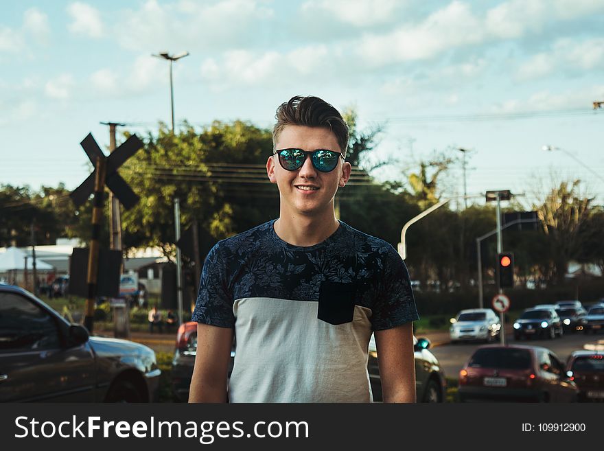 Photo of a Man in the Parking Lot
