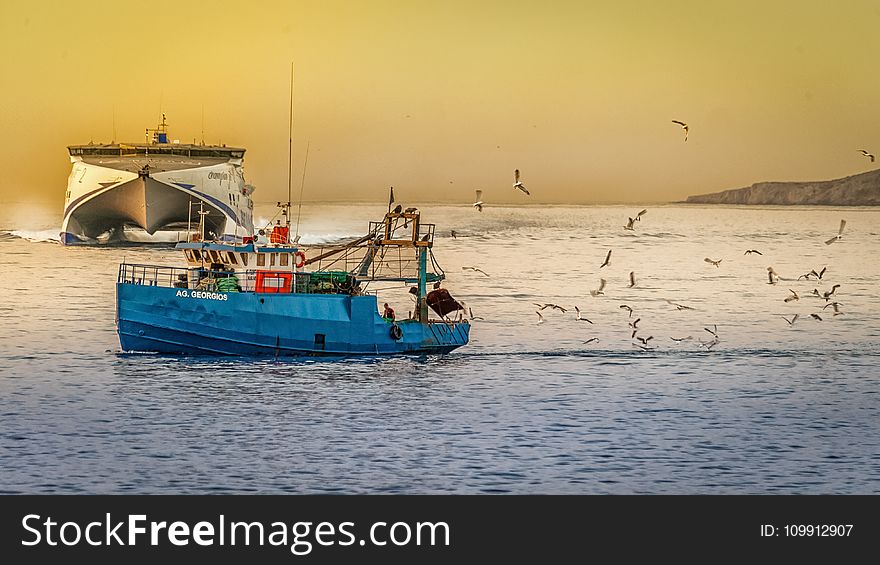 Blue Fishing Boat