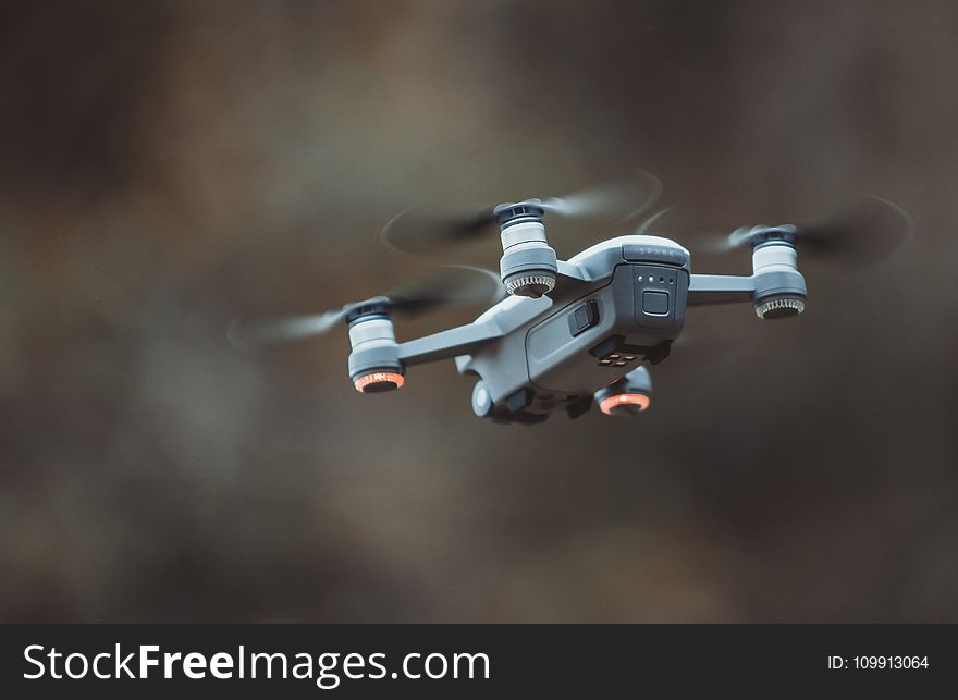 Grey Quadcopter Drone